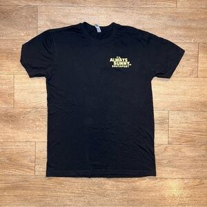Next Level Apparel Black T-Shirt with Yellow Print